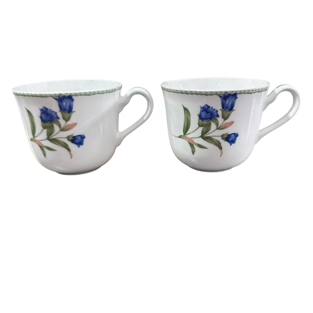 Noritake "Summer Estate" Mug Pink and Blue Floral 3.75" x 3.62" Ireland 9212 VTG